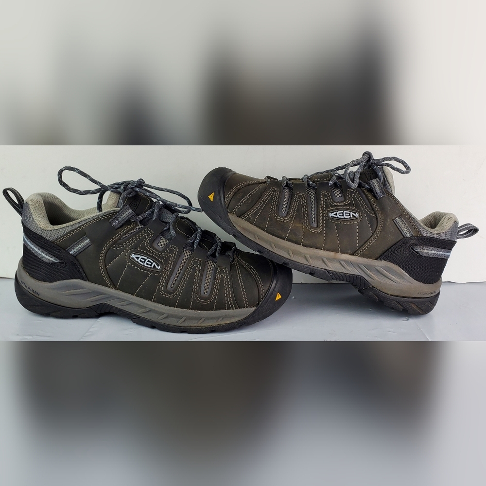Keen Womens Flint II Gray Work Sneakers EH Safety Shoes - Size 9W Wide - EUC